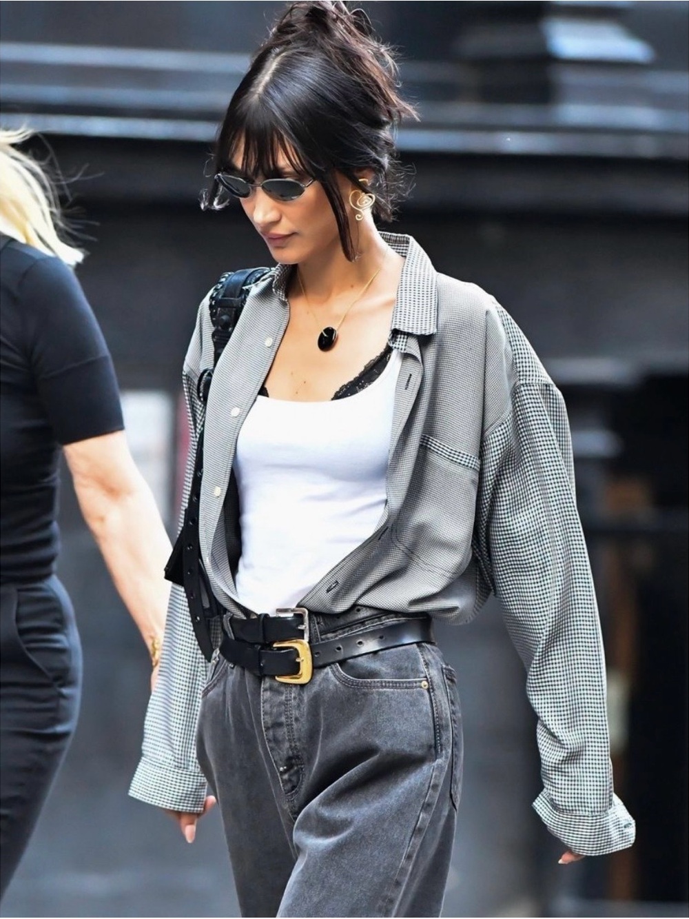 HM High-Rise Gray Jeans 4